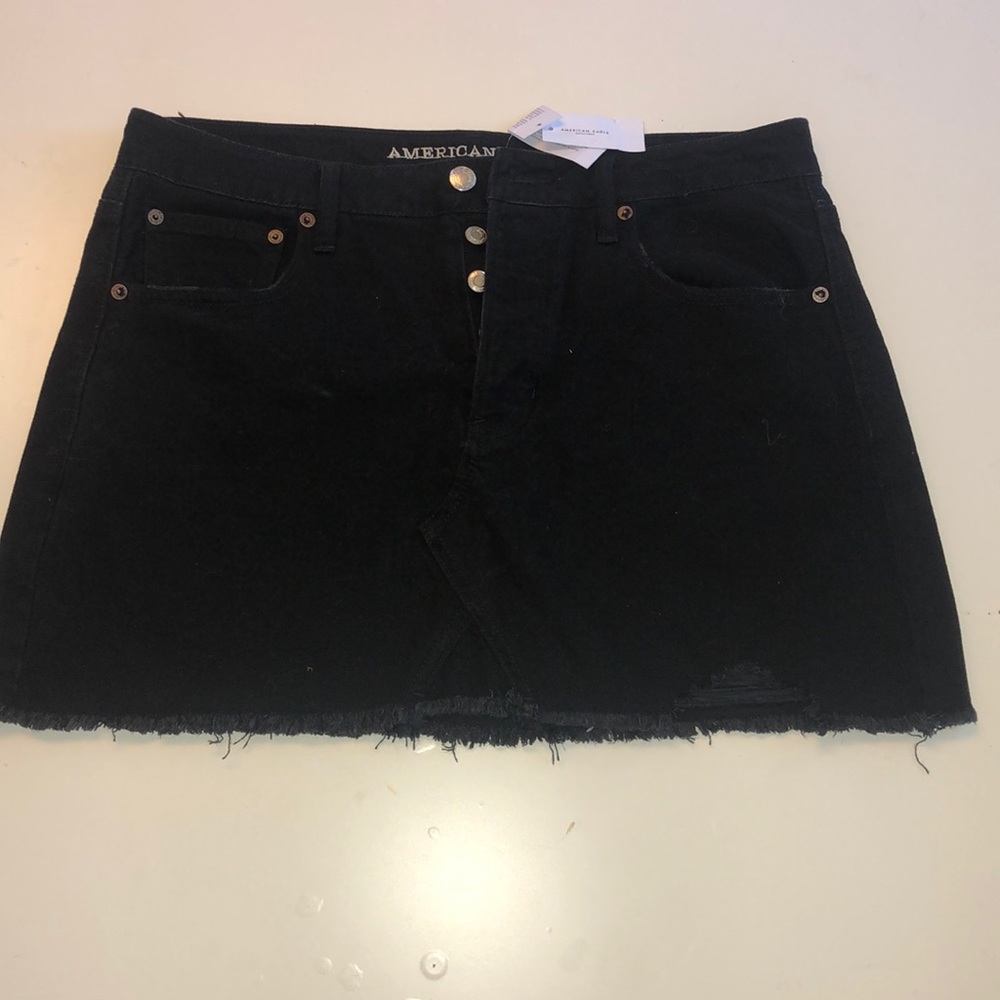 American Eagle Black Jean Skirt